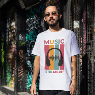 "Musik är svaret" T-Shirt - Mysigt musiker