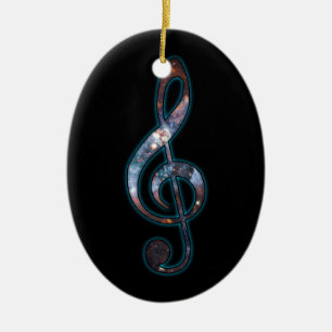Musik är universellt julgransprydnad keramik