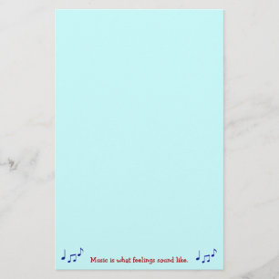 Musik är vad den stationära känslaljudnågot brevpapper