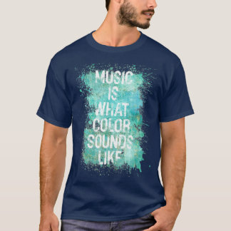 Musik är vad Färg Ljud tycker om T Shirt Manar Gif