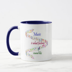 Musik är vad känslor låter som Inspirerande Mugg