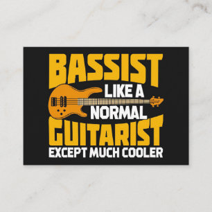 Musik Art Basist Liksom En Normal Gitarrist Visitkort