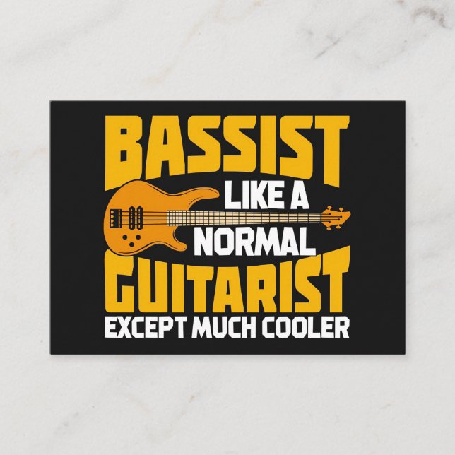 Musik Art Basist Liksom En Normal Gitarrist Visitkort (Framsida)