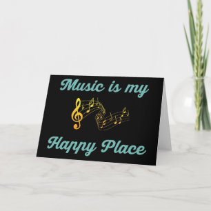 Musik Art Musik Är Min Lyckliga Plats Kort