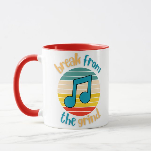 Musik Åttonde Not Kaffe Mugg (Vänster)