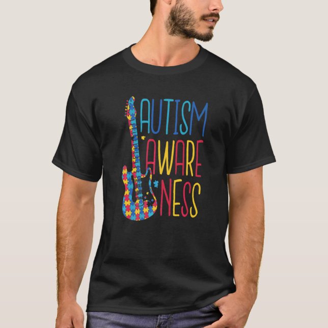 Musik  Autism Pussel Grafik  Kläder T Shirt (Framsida)
