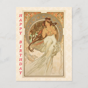 Musik av Alphonse Mucha, Grattis på födelsedagen Vykort