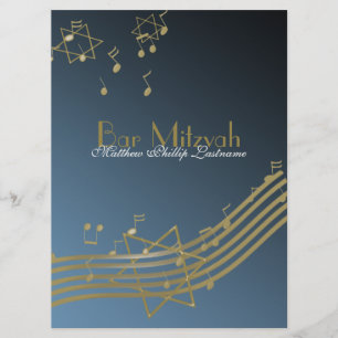 Musik Bar Mitzvah 8.75 Inbjudningar