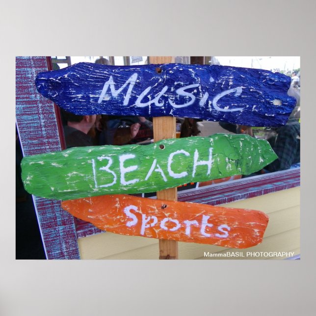 Musik, Beach, Idrotten Poster! Poster (Framsidan)