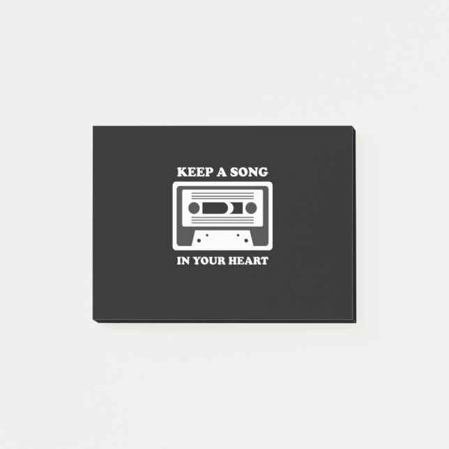 Musik Behålla A Sång i hjärtat Post-it Block (Framsida)
