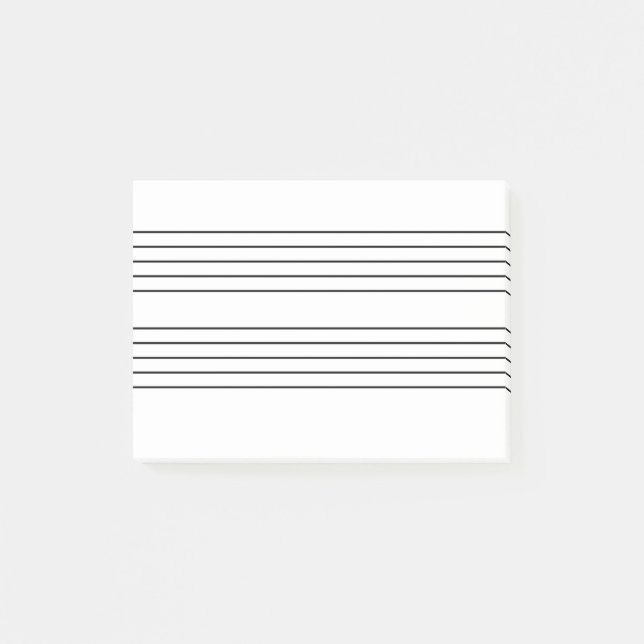 Musik bemannar anteckningsblocket post-it block (Framsida)