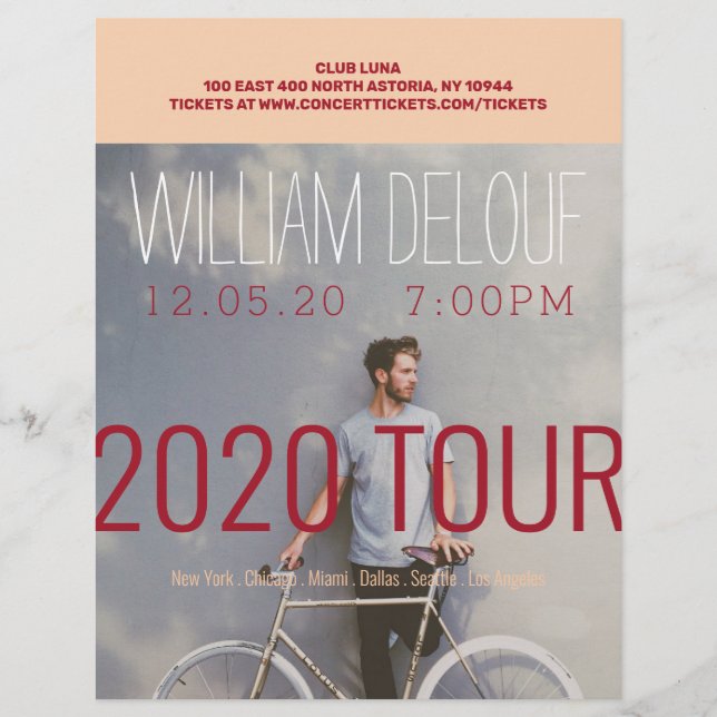 Musik, Bok, tour, band, författarFlyer Reklamblad (Framsidan)