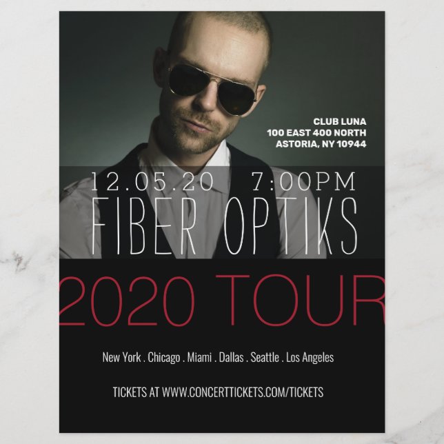 Musik, Bok, tour, band, författarFlyer Reklamblad (Framsidan)