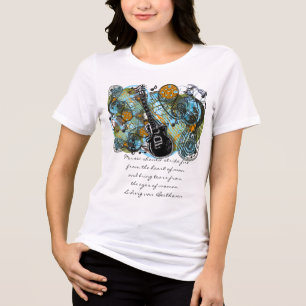 Musik borde skjuta strejkan från människans hjärta t-shirt