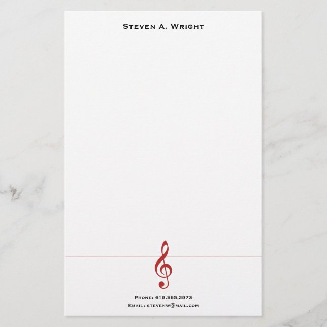 Musik Brevpapper (Framsida)