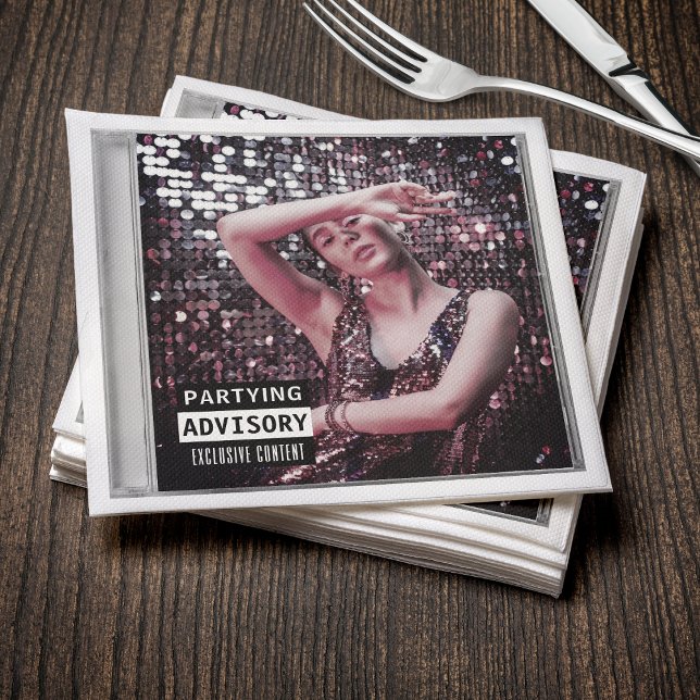 Musik-CD-Födelsedagsfest för albumskydd i Fodral Pappersservett (Music CD Case Album Cover Birthday Party Napkins
)
