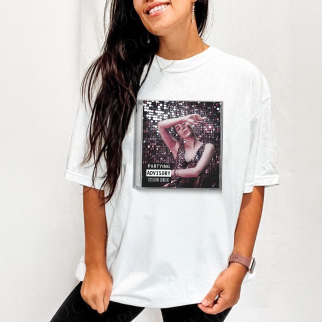 Musik-CD-Födelsedagsfest för albumskydd i Fodral T Shirt (Music CD Case Album Cover Birthday Party T-Shirt
)