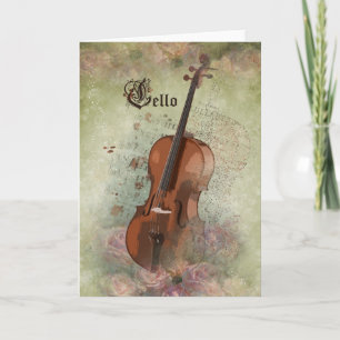 Musik CELLO - Greeting Card Kort