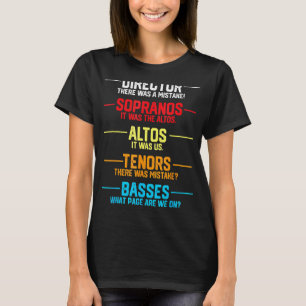 Musik Choir Musician Apprecition För manar Women T Shirt