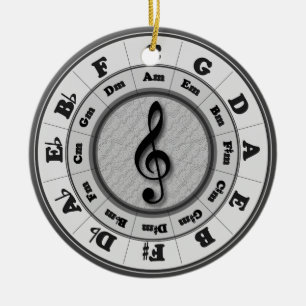 Musik cirklar av Fifths Julgransprydnad Keramik