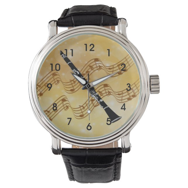 Musik - Clarinet Design Armbandsur (Framsida)
