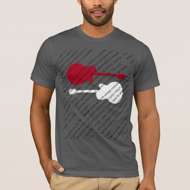 musik definierad med gitarrer t shirt (Framsida)