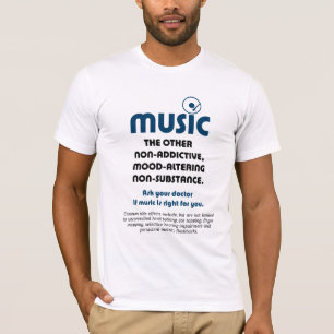 Musik: Det annat non-vanebildande och mood-att T-shirt