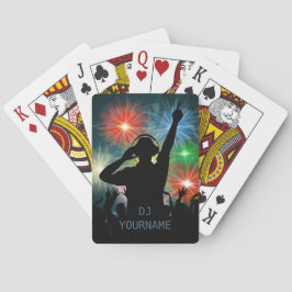 Musik-DJ-anpassningsbar-kort för textuppspelning Kortlek