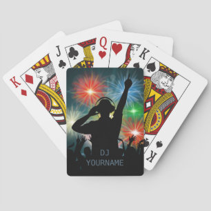 Musik-DJ-anpassningsbar-kort för textuppspelning Kortlek