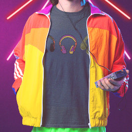 Musik-dj-hörlurar för coola t shirt