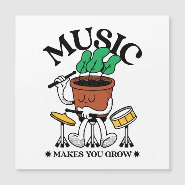 Musik Får Dig Att Växa Växt Trummis (Framsida)