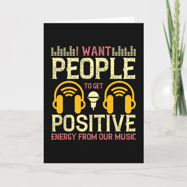 Musik får positiv energi från vår musik kort (Framsida)