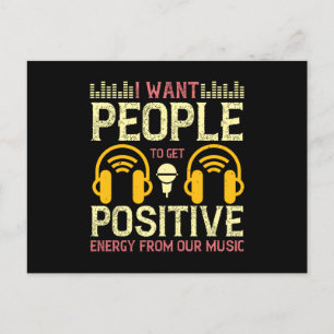 Musik får positiv energi från vår musik vykort