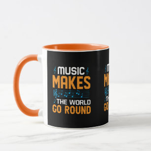 Musik Får Världen Att Snurra Rundt Mugg