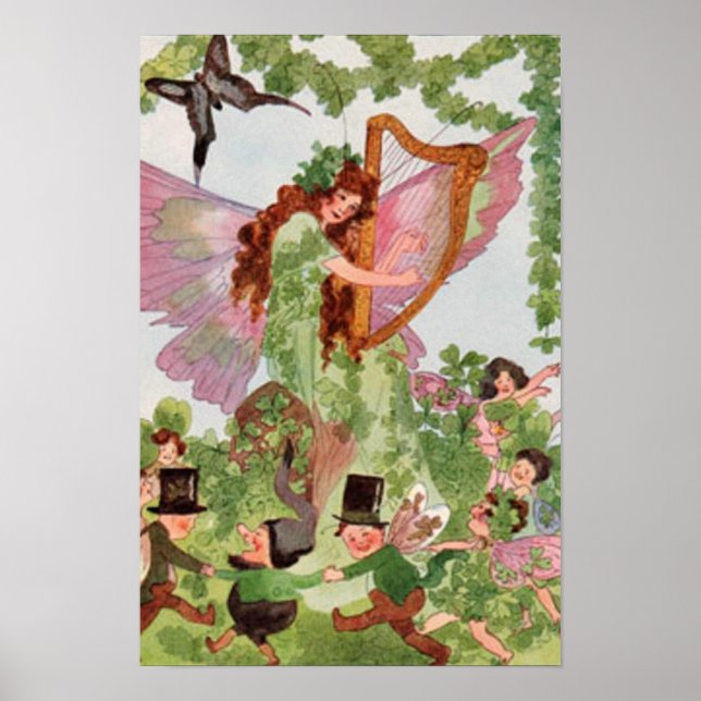 Musik Fée Spelar Musik Poster (Framsidan)