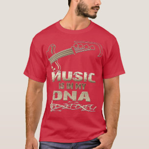 Musik finns i min DNA Music Älskare Bass Player T Shirt