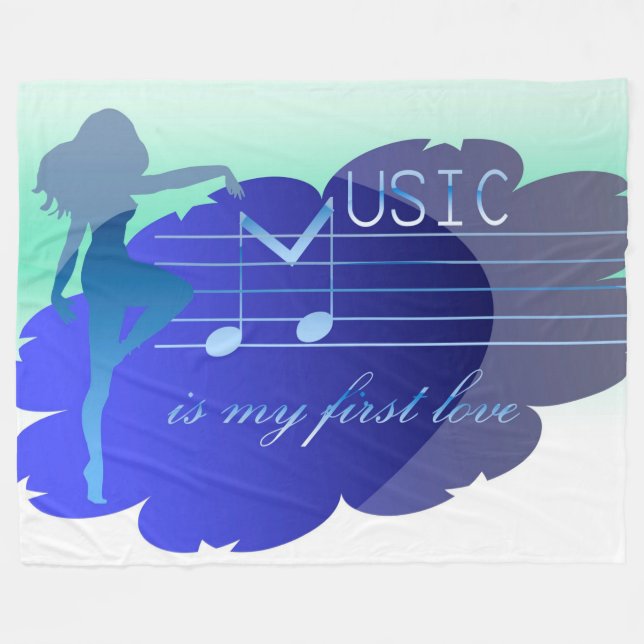 Musik Fleecefilt (Framsidan (Horisontell))