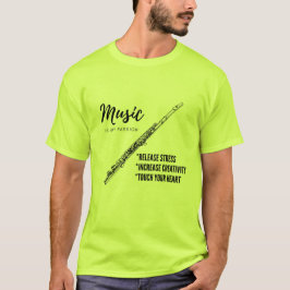 musik, flöjt t shirt