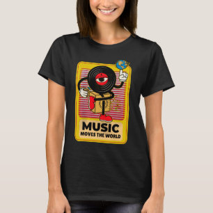 Musik flyttar Vintagen Art T-Shirt