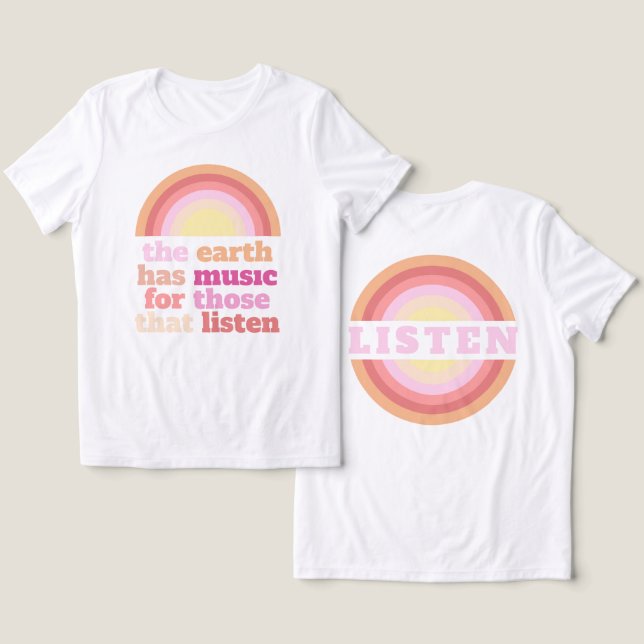 musik för dem som lyssnar T-shirt (Design fram och bak)
