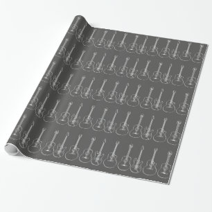 Musik för grunge för gitarrtrio retro presentpapper