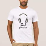 Musik för hörlurar för DJs Deejaynamn Tee<br><div class="desc">DJs Deejayhörlurar med namncoolaskjortor.</div>