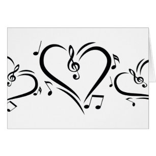 Musik för illustrationklavkärlek hälsningskort