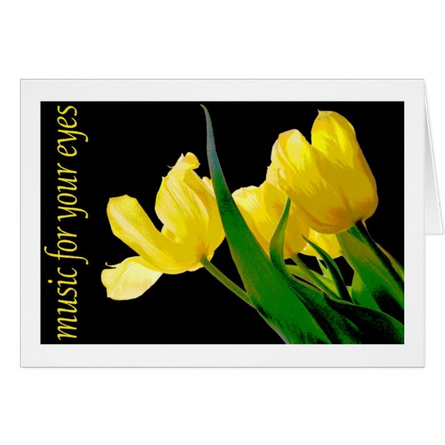 Musik för ögat - blommor hälsningskort (Framsidan Horizontal)