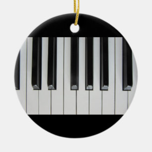Musik för pianotangentbordnycklar instrumenterar julgransprydnad keramik