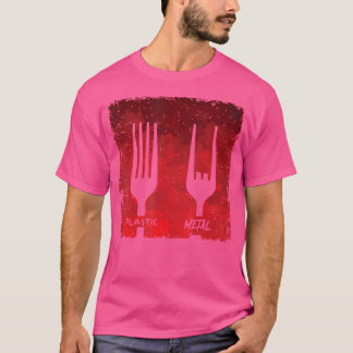 Musik för plastisk gaffel Metall T Shirt
