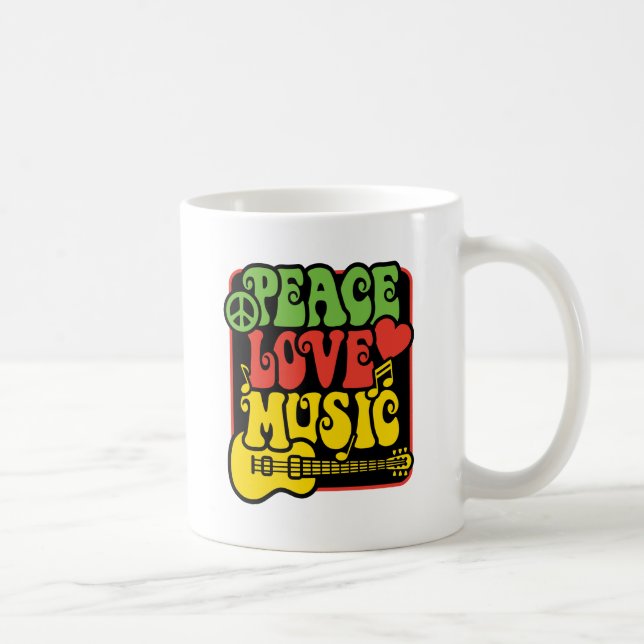 Musik för Rasta fredkärlek Kaffemugg (Höger)