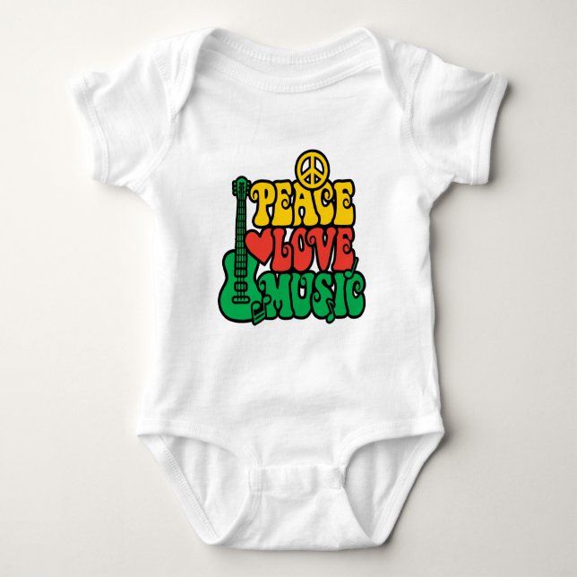 Musik för Reggaefredkärlek Tee (Framsida)