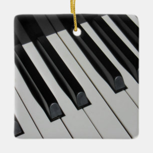 Musik för tangentbordpianonycklar instrumenterar julgransprydnad keramik