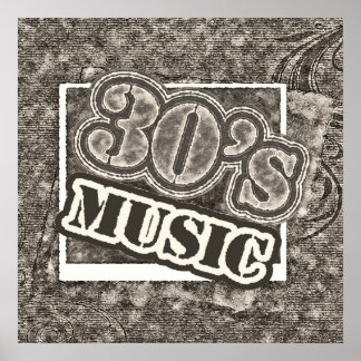 Musik för vintage 30 - Poster